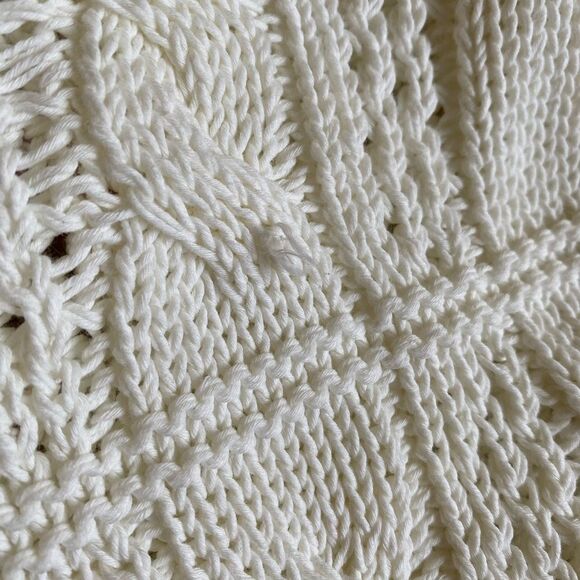 NWT Madewell Open Cable-Stitch Cardigan Sweater Women's Size M Bright Ivory - Picture 14 of 16